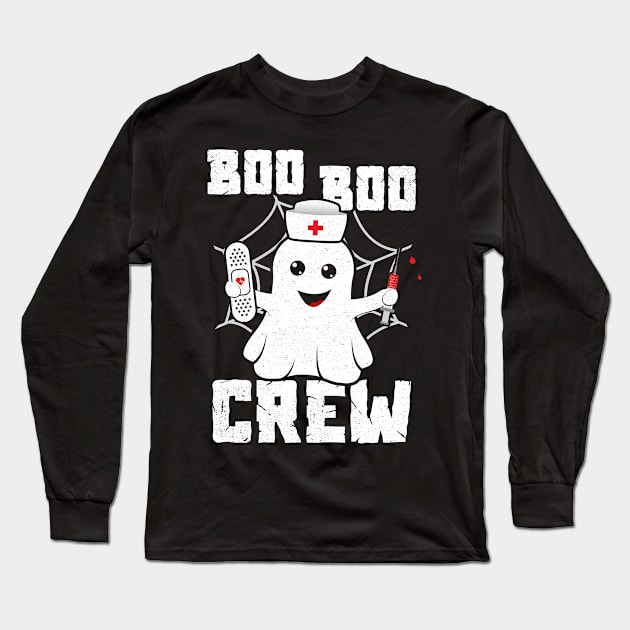 Boo Boo Crew Cute Nurse Ghost Costume Girls Funny Halloween Long Sleeve T-Shirt by trendingoriginals